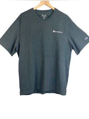 Champion Men's Short Sleeve Crewneck T-Shirt in Charcoal Gray Size XXL